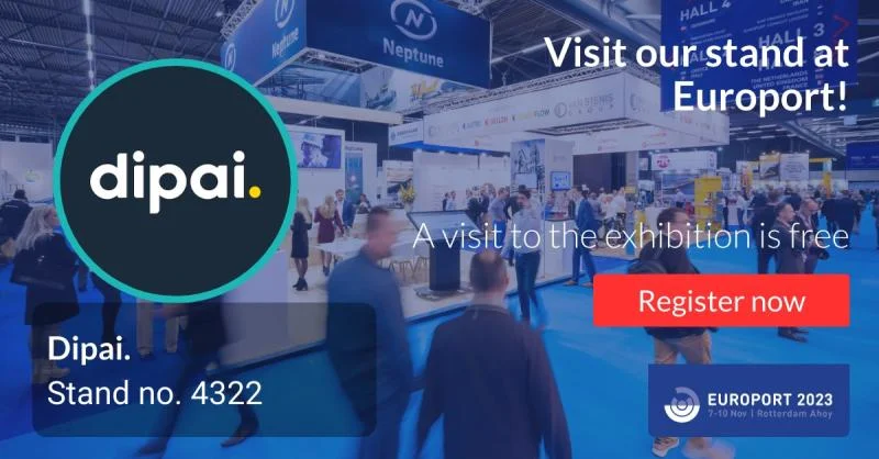 Dipai’s invitation to visit stand 4322 at Europort 2023.